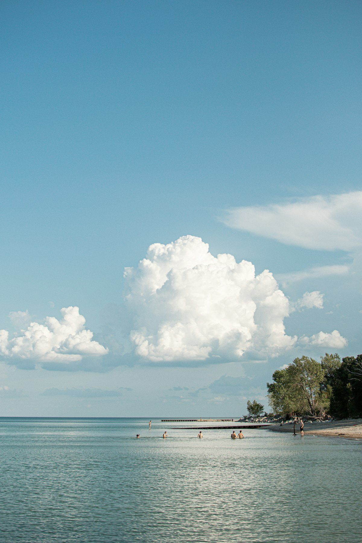 Lake Ontario at Point Breeze — beach and pier where the Oak Orchard River meets the lake