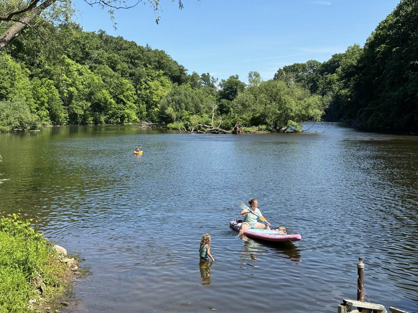 St. Mary's Archers Club wade-in access on the Oak Orchard River — public fishing access